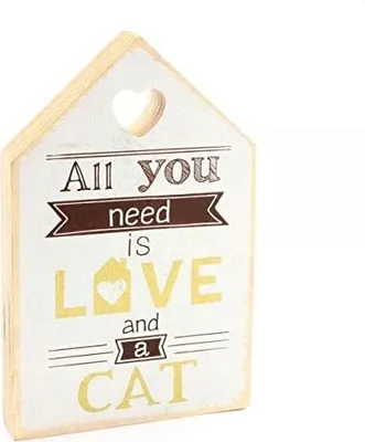 Produktbild von Lesser & Pavey Holzschild All You Need is Love and a Cat