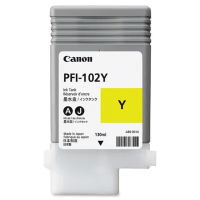 Produktbild von Canon PFI-102Y, Gelb, Tinte auf Pigmentbasis, 130 ml