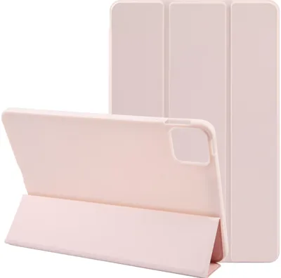 Produktbild von Mobigear Dreifach-Faltetui für iPad Pro 13 Zoll (2024), aus TPU und Kunstleder, Klapphülle - Rosa
