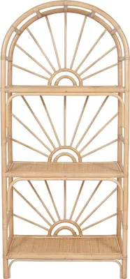 Produktbild von Regal mit 3 Einlegeböden - Rattan - Naturfarben - NEMERI