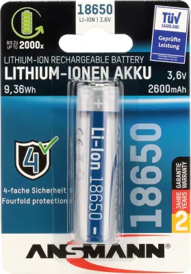 Produktbild von Akumulator ANSMANN 18650 18650 2,600 mAh