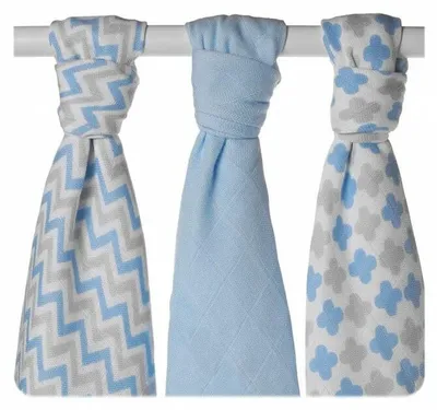 Obrázok produktu pre XKKO BMB Bambusová plienka Scandinavian Baby Blue, 70x70, MIX 3ks