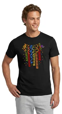 Produktbild von Spreadshirt Karneval Konfetti Luftschlangen Outfit Männer T-Shirt, 3XL, Schwarz