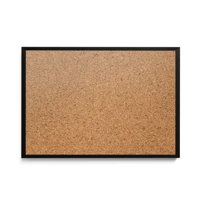 Produktbild von Pinnwand Kork – Selbstheilend – Kombi-Board (Whiteboard + Korktafel) – Schwarzer Rahmen – Reißzwecke – Naturkork – Hoch- und Querformat – 120 × 90 cm XXL