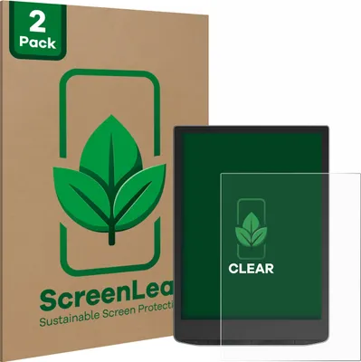 Produktbild von 2x ScreenLeaf Schutzfolie für PocketBook InkPad Color 3 nachhaltiger Displayschutz Display Schutz Folie Klar Transparent