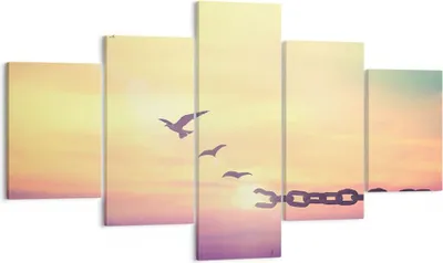 Produktbild von Bild auf Leinwand - Leinwandbild - Vogel Natur Wiese - 125x70cm - Wand Bild - Wanddeko - Wandbilder - Leinwanddruck - Bilder - Kunstdruck - Wanddekoration - Leinwand bilder - Wandkunst - EA125x70-3917