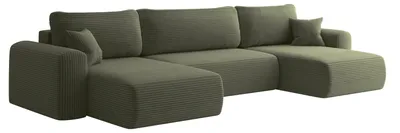 Zdjęcie produktu dla Sofa narożnik CAPRI U z funkcją spania, do salonu, jasnozielony