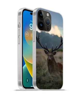 Produktbild von MuchoWow® Handyhülle Schutzhülle Hülle für Apple iPhone 14 Pro Max Hirsch - Wiese - Geweih Silikon Softcase Handy Hülle - Hardcover