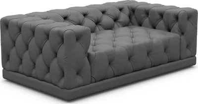 Produktbild von Echtleder 2-Sitzer Couch Meliva Dunkelgrau