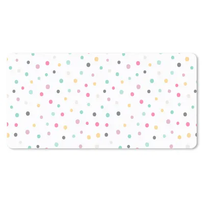Produktbild von MuchoWow® Schreibtischunterlage Konfetti - Pastell - Muster 80x40 cm - XXL Mauspad - Gaming Mauspad