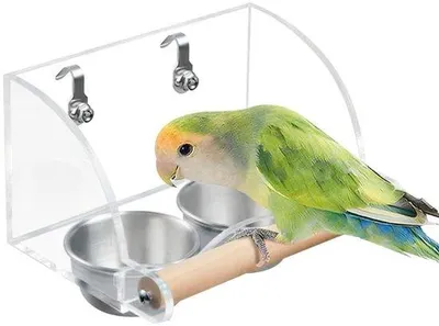 Productafbeelding van Vogelvoerbak van staal met antislipbodem en vogelvoederdispenser