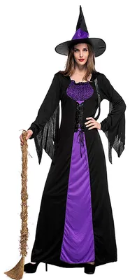 Obrázok produktu pre Solidchoice – Súprava kostýmu čarodejnice pre ženy na Halloween a cosplay