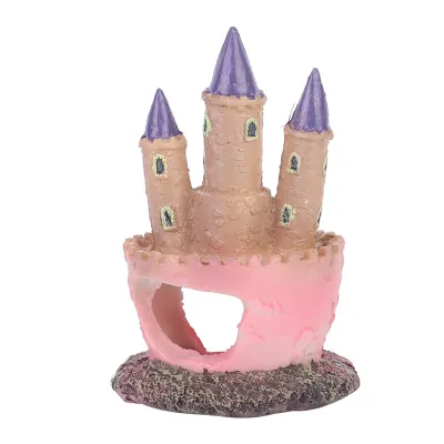 Obrázok produktu pre Živica Cartoon Castle Shape Ornamenty Krajina dekorácie pre akvárium ryby plazy Tank