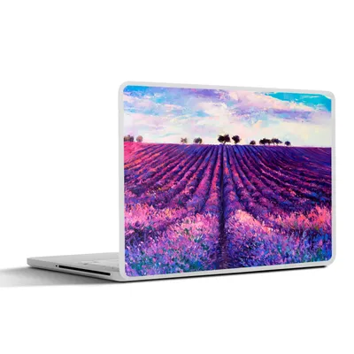Produktbild von MuchoWow® Laptop Aufkleber Sticker Cover Ölfarbe - Malerei - Blumen 32.5x23.5 cm - Sticker für Laptop - Selbstklebend