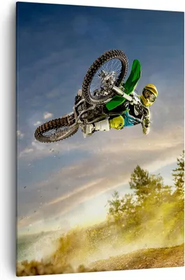 Produktbild von Bild auf Leinwand - Leinwandbild - Einteilig - Motorrad Extrem Spaß Wettbewerbe - 70x100cm - Wand Bild - Wandbilder - Leinwanddruck - Wanddekoration - Leinwand bilder - Wandbild - PA70x100-2854