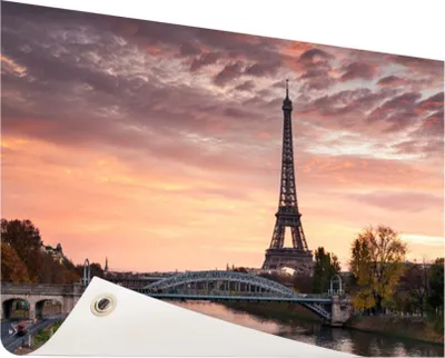 Produktbild von Gartenposter - 60x40 cm - Die Morgendämmerung über Paris  - Modernes Wandbilder - Europäische Städte