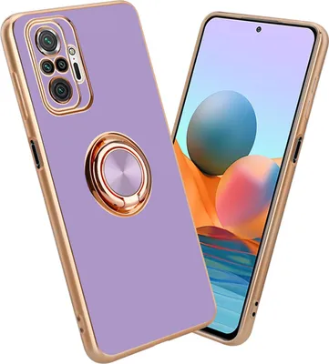 Produktbild von Cadorabo Schutzhülle für Xiaomi RedMi NOTE 10 PRO Hülle in Lila Etui Case Cover Kameraschutz magnetische Autohalterung