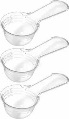 Produktbild von Novaliv 3x Messlöffel 30g robuster Kunststoff  Germany präzise Dosierung von Pulvern und Flüssigkeiten für Küche Fitness Haushalt Perfekt für Protein Pulver Waschpulver Scoop Dosierhilfe
