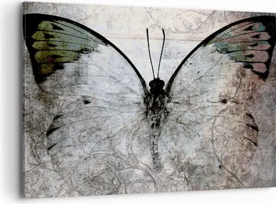Produktbild von Bild auf Leinwand - Leinwandbild - Schmetterling Abstraktion - 100x70cm - Wand Bild - Wanddeko - Leinwanddruck - Bilder - Kunstdruck - Wanddekoration - Leinwand bilder - Wandkunst - AA100x70-3679
