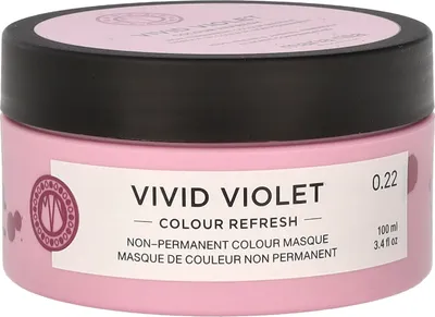 Produktbild von Maria Nila Colour Refresh Vivid Violet, 100 ml, Frauen, Schwarz, Anti-Frizz, Feuchtigkeitsspendend, Nährend, Topf, Aqua/Water/Eau, Cetearyl Alcohol, Behentrimonium Chloride, Cetyl Alcohol, Argania Spinosa Kernel...