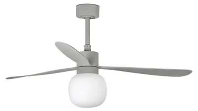 Zdjęcie produktu dla Energooszczędny wentylator sufitowy z oświetleniem LED i pilotem Amelia III Grey 132 cm