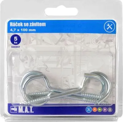 Image de crochet avec fil 100x4,7mm Zn (5pcs)