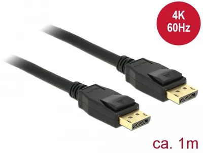 Produktbild von Delock - DisplayPort-Kabel - DisplayPort (M) zu DisplayPort (M) - 1 m - eingerastet - Schwarz