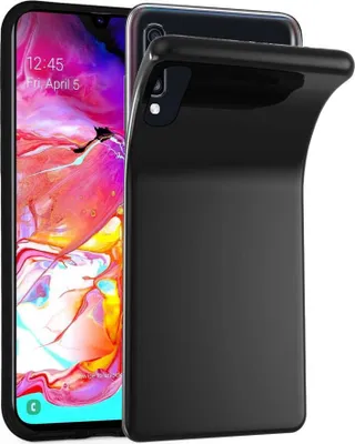 Produktbild von Cadorabo Hülle für Samsung Galaxy A70 / A70s Schutz Hülle in Schwarz Schutzhülle TPU Silikon Cover Etui Case