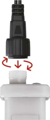 Produktbild von EMOS Connect System 30V Netzteil Standard/Profi, Teil A ohne Anschlusskabel, 30V Adapter mit Fernbedienung, IP44 Innen/Außen, 6h Timer, weiß, D1ZW02