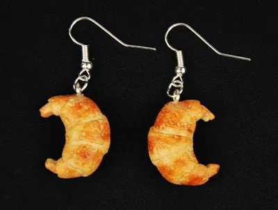 Produktbild von Croissant Ohrringe Miniblings Hänger n Bäcker Backen Frühstück Brot