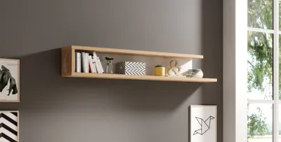 Obrázek produktu pro Nástěnná police KASPAR - dub samdal / bílá