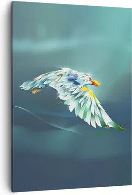 Produktbild von Bild auf Leinwand - Leinwandbild - Einteilig - Adler Abstraktion - 50x70cm - Wand Bild - Wanddeko - Wandbilder - Leinwanddruck - Kunstdruck - Wanddekoration - Leinwand bilder - Wandbild - PA50x70-3833