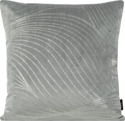 Imagen del producto de EUROFIRANY | Funda de cojín - 45x45 cm - Gris - Terciopelo