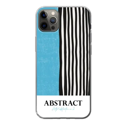 Produktbild von MuchoWow® Handyhülle Schutzhülle Hülle für iPhone 13 Pro Max Design - Blau - Schwarz - Weiß Silikon Softcase Handy Hülle - Mobiltelefon