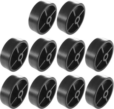 Produktbild von Schwarze 45mm Kunststoff-Rollenschuhe für Schubladen