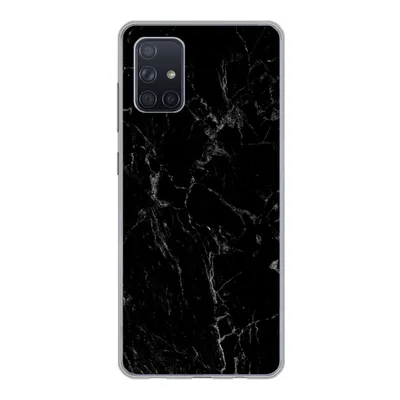 Produktbild von MuchoWow® Handyhülle Schutzhülle Hülle für Samsung Galaxy A51 Marmor - Schwarz - Naturstein Silikon Softcase Handy Hülle - Schutzabdeckung
