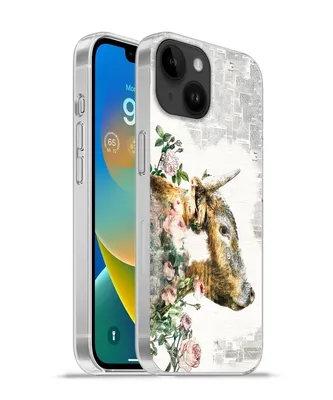 Produktbild von MuchoWow® Handyhülle Schutzhülle Hülle für Apple iPhone 14 - Softcase Schottischer Highlander - Farbe - Blumen Silikon Softcase Handy Hülle - Mobiltelefonhülle