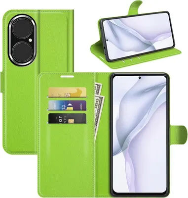 Produktbild von Schutzhülle für Huawei P50 Case Handy Hülle Cover Case Schutztasche Wallet Etuis Neu, Farbe:Grün
