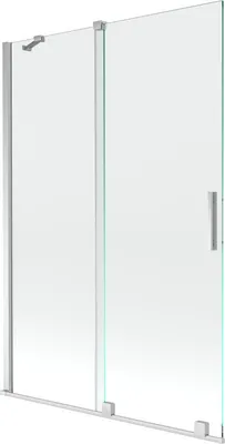 Produktbild von Mexen Velar 2-Flügel-Badewannenwand Regulierbare 120 x 150 cm, transparent, chrom - 896-120-000-01-01