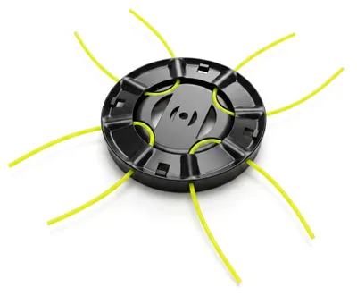 Produktbild von Fadenkopf Adapter für Motorsense und Freischneider, Trimmerkopf mit Nylonfaden, universeller Adapter zum Umrüsten von Messer auf Faden, KI-generiertes Bild