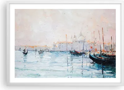Produktbild von Gerahmtes Poster - Weißer Rahmen - Venedig Basilika - 70x50 cm - Wand Bild - Wanddeko - Wandbilder - Kunstposter - Wandposter - Bilderrahmen - Bilder - Kunstdruck - Wandbild - P2WAA70x50-3662
