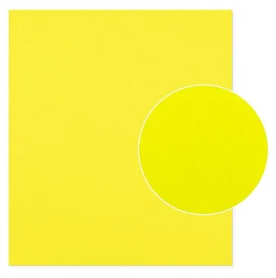 Produktbild von Plottermarie Plotterfolie Premium Flockfolie mit samtiger Oberfläche – Plotterfolie für Textildruck, T-Shirts, Baumwolle, Polyester & Mischgewebe 32 x 50 cm - 101 Neon Yellow