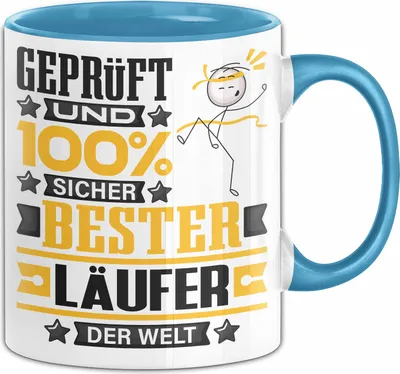 Produktbild von Läufer Geschenk Lustiger Spruch für Läufer Geschenkidee Bester Läufer Der Welt (Blau)