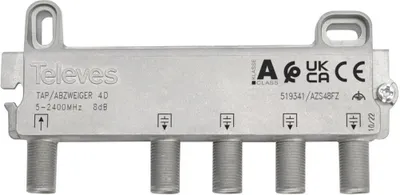 Produktbild von Televes AZS48FZ 4-fach Abzweiger 5-2400 MHz AD: 8dB (519341)