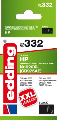 Produktbild von edding Tintenpatrone EDD-332 schwarz HP Nr.920XL