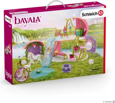 Produktbild von Schleich Glitzerndes Blütenhaus mit Einhörnern, See und Stall (42445)