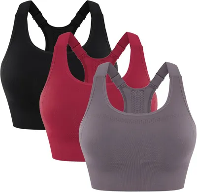 Produktbild von Sport-BH für Damen, verstellbare Träger, atmungsaktiv, gepolstert, starker Halt, für Fitness