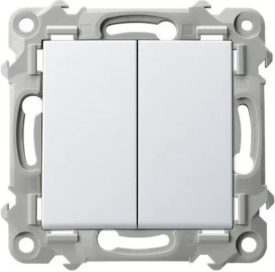 Image de SZAFIR Interrupteur double NO Blanc Ospel