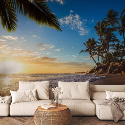 Produktbild von Selbstklebende Folie Fototapete - Tropical Beach 196x140 cm Landschaften c-B-0078-a-a