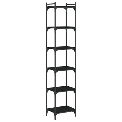 Produktbild von Bücherregal 6 Böden Schwarz 40x30x188 cm Holzwerkstoff